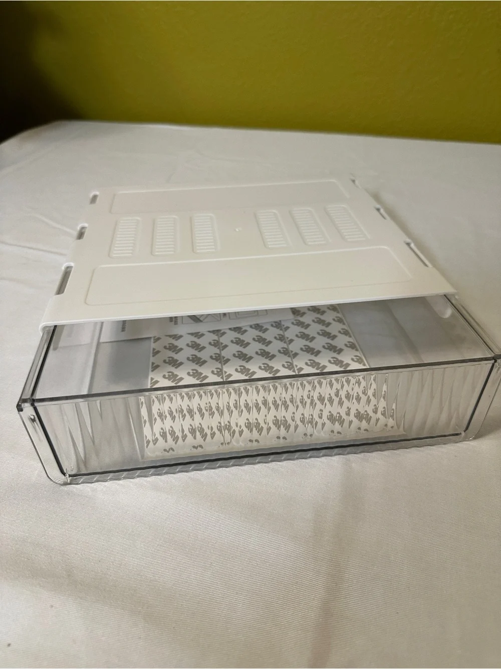 Clear and White Drawer Organizer